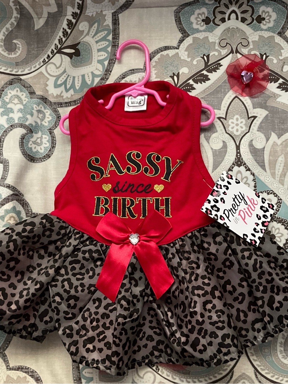 Sassy Since Birth Red & Leopard Tutu Dress